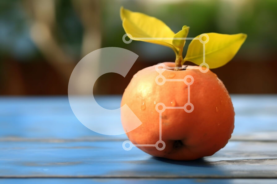 Σετ των 2 Intra Συλλεκτικό Ξύλινο Παζλ Plywood  4mm - Φωτεινό και φρέσκο ​​πορτοκαλί σε ένα ρουστίκ ξύλινο τραπέζι Σε Ξύλινο Κουτί - Διαστάσεις: 10x10 cm – 25 κομμάτια