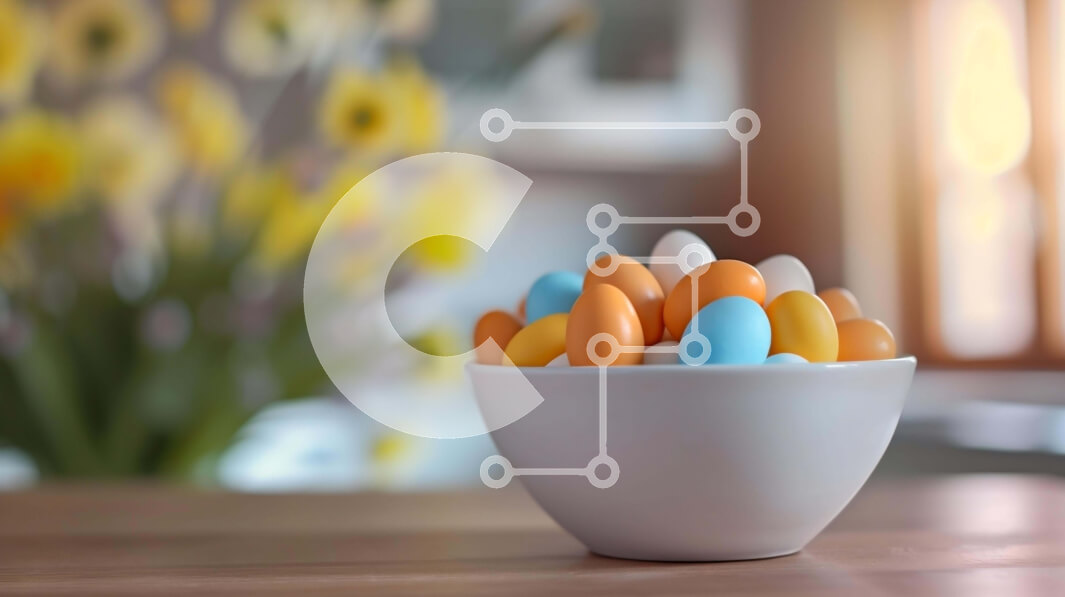 Intra Συλλεκτικό Ξύλινο Παζλ Plywood  4mm - Πολύχρωμη καραμέλα σε λευκό μπολ με λουλούδια Σε Ξύλινο Κουτί - Διαστάσεις Puzzle: 10x10 cm – 25 κομμάτια