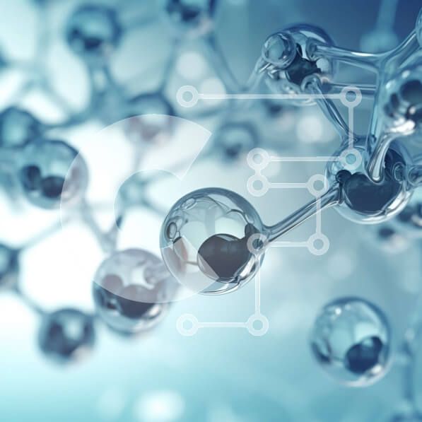 Intra Συλλεκτικό Ξύλινο Παζλ Plywood  4mm - Κοντινή όψη του μορίου με άτομα άνθρακα, υδρογόνου και οξυγόνου Σε Ξύλινο Κουτί - Διαστάσεις Puzzle: 10x10 cm – 25 κομμάτια