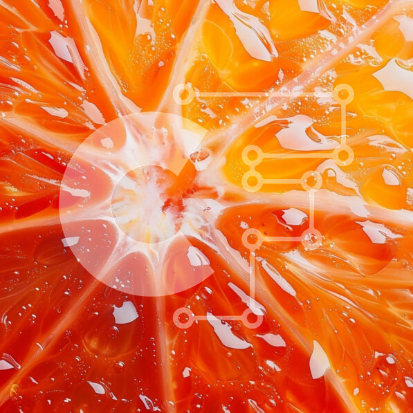 Σετ των 2 Intra Συλλεκτικό Ξύλινο Παζλ Plywood  4mm - Κοντινό πλάνο του πορτοκαλιού με τις σταγόνες νερού Σε Ξύλινο Κουτί - Διαστάσεις: 10x10 cm – 25 κομμάτια