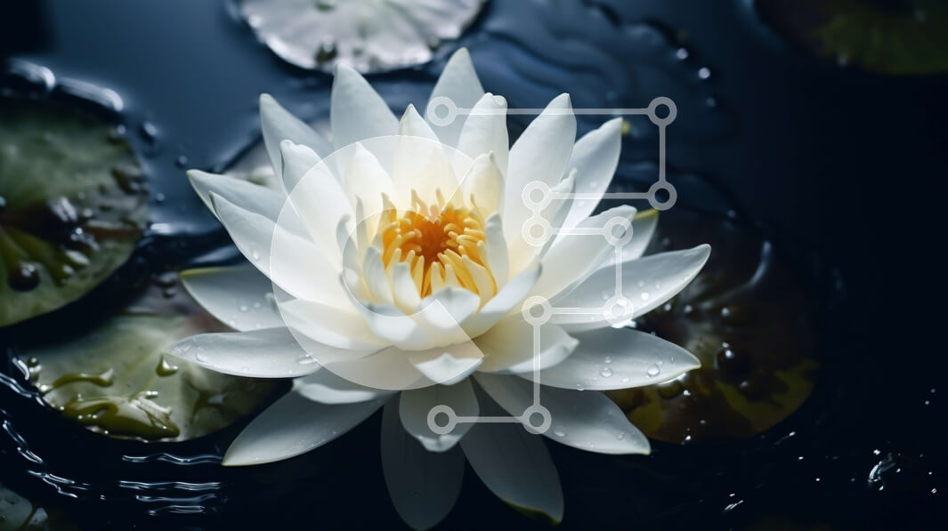 Intra Συλλεκτικό Ξύλινο Παζλ Plywood  4mm - Όμορφο λευκό λουλούδι νούφαρου Σε Ξύλινο Κουτί - Διαστάσεις: 10x10 cm – 25 κομμάτια