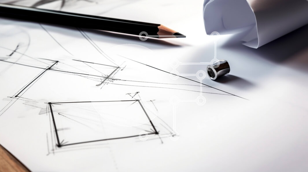 Intra Συλλεκτικό Ξύλινο Παζλ Plywood  4mm - Αρχιτεκτονικά σχέδια σε ένα τραπέζι Σε Ξύλινο Κουτί - Διαστάσεις Puzzle: 10x10 cm – 25 κομμάτια