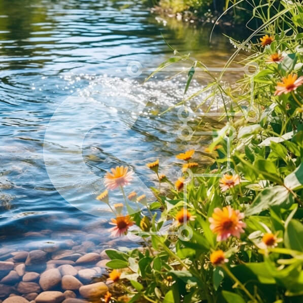 Intra Συλλεκτικό Ξύλινο Παζλ Plywood  4mm - Όμορφο τοπίο ενός ποταμού που ρέει μέσα από ένα πολύχρωμο δάσος Σε Ξύλινο Κουτί - Διαστάσεις: 10x10 cm – 25 κομμάτια