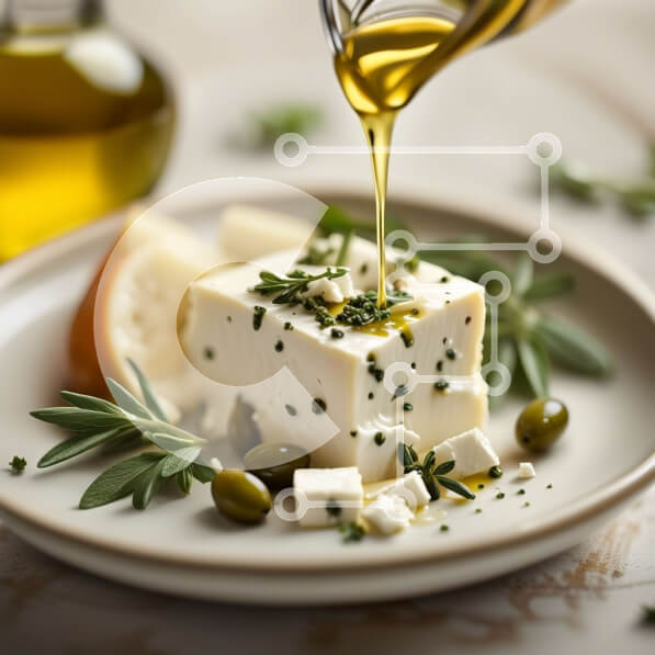 Σετ των 2 Intra Συλλεκτικό Ξύλινο Παζλ Plywood  4mm - Νόστιμο πιάτο τυρί φέτα με ελιές και ελαιόλαδο Σε Ξύλινο Κουτί - Διαστάσεις: 10x10 cm – 25 κομμάτια