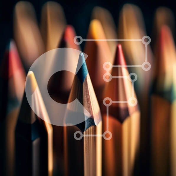 Intra Συλλεκτικό Ξύλινο Παζλ Plywood  4mm - Μολύβια με ζωηρά χρώματα σε ποικιλία αποχρώσεων Σε Ξύλινο Κουτί - Διαστάσεις: 10x10 cm – 25 κομμάτια