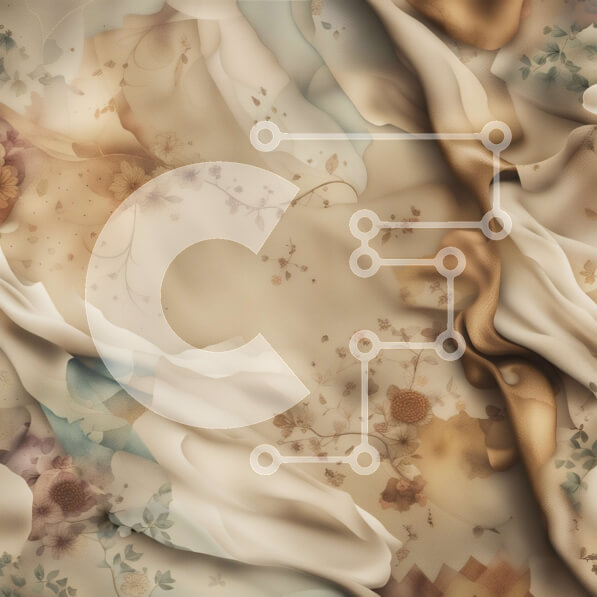 Σετ των 2 Intra Συλλεκτικό Ξύλινο Παζλ Plywood  4mm - Κομψό μπεζ και καφέ λουλουδάτο μοτίβο σε ανοιχτόχρωμο φόντο Σε Ξύλινο Κουτί - Διαστάσεις: 10x10 cm – 25 κομμάτια