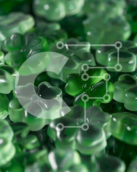 Σετ των 2 Intra Συλλεκτικό Ξύλινο Παζλ Plywood  4mm - Κοντινό πλάνο πράσινα κολλώδη λουλούδια Σε Ξύλινο Κουτί - Διαστάσεις: 10x10 cm – 25 κομμάτια