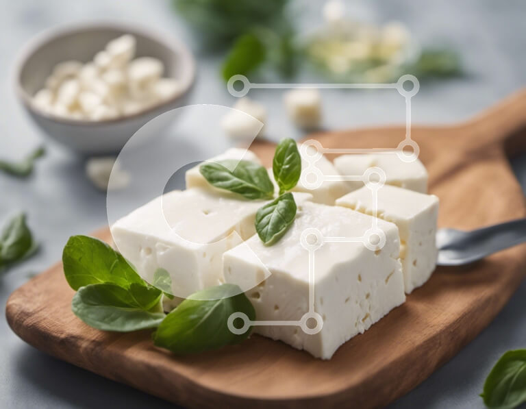 Σετ των 2 Intra Συλλεκτικό Ξύλινο Παζλ Plywood  4mm - Τυρί και βασιλικός σε ξύλινη σανίδα κοπής Σε Ξύλινο Κουτί - Διαστάσεις: 10x10 cm – 25 κομμάτια