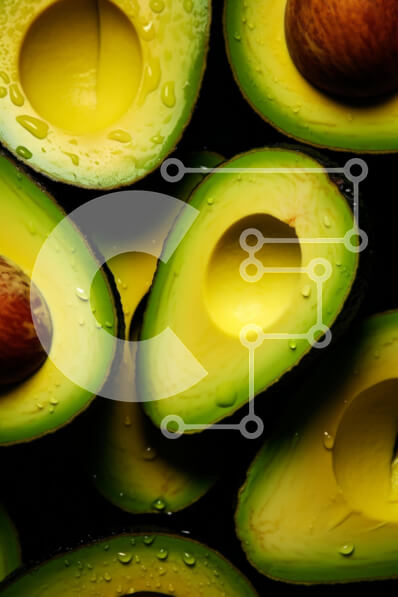 Σετ των 2 Intra Συλλεκτικό Ξύλινο Παζλ Plywood  4mm - Κοντινό πλάνο του φρέσκου αβοκάντο Σε Ξύλινο Κουτί - Διαστάσεις: 10x10 cm – 25 κομμάτια