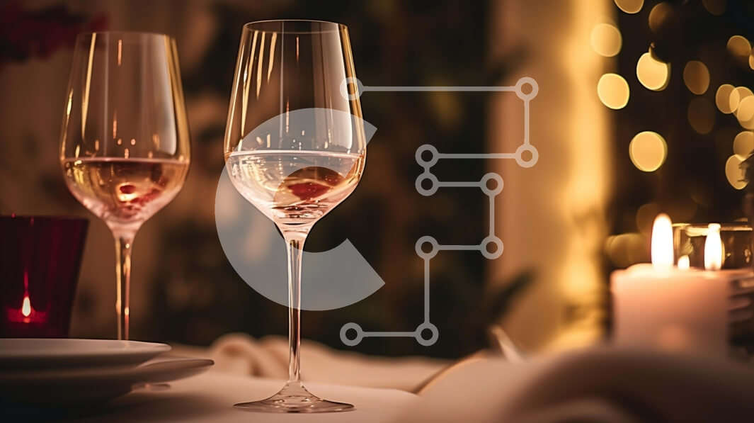 Σετ των 2 Intra Συλλεκτικό Ξύλινο Παζλ Plywood  4mm - Ρομαντική τραπεζαρία με ποτήρια κρασιού και κεριά Σε Ξύλινο Κουτί - Διαστάσεις: 10x10 cm – 25 κομμάτια