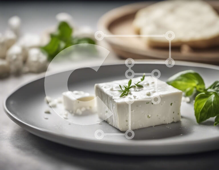 Σετ των 2 Intra Συλλεκτικό Ξύλινο Παζλ Plywood  4mm - Τυρί φέτα με βασιλικό και ψωμί Σε Ξύλινο Κουτί - Διαστάσεις: 10x10 cm – 25 κομμάτια