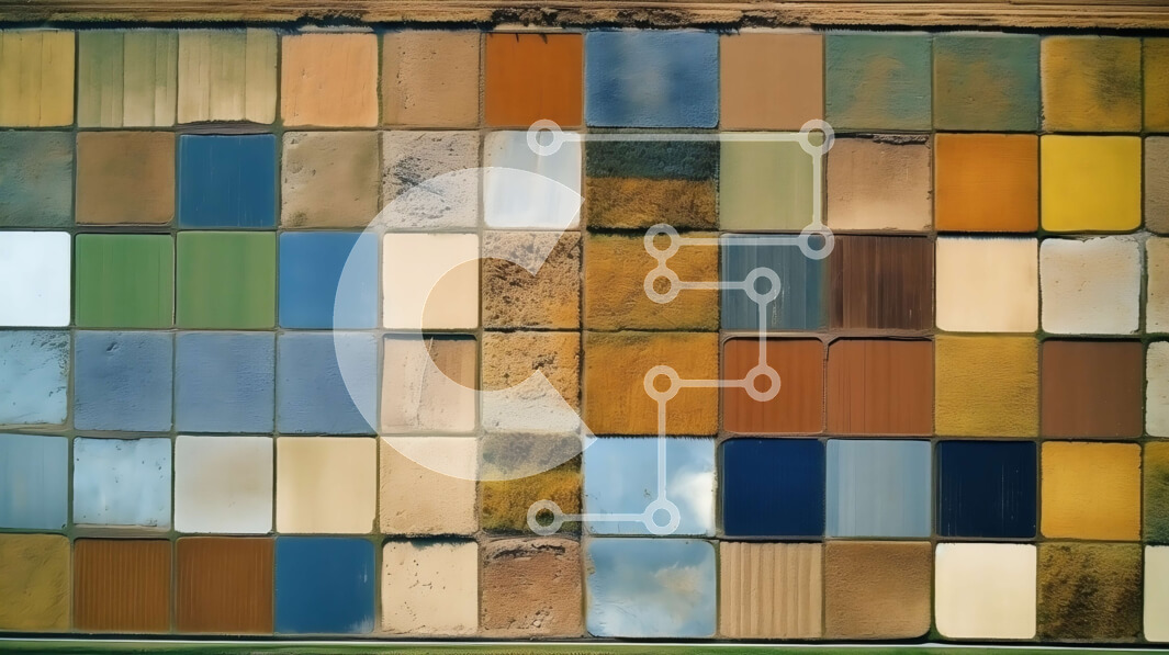 Intra Συλλεκτικό Ξύλινο Παζλ Plywood  4mm - Κομψό και πολύχρωμο κολάζ τοίχου με πλακάκια Σε Ξύλινο Κουτί - Διαστάσεις Puzzle: 10x10 cm – 25 κομμάτια