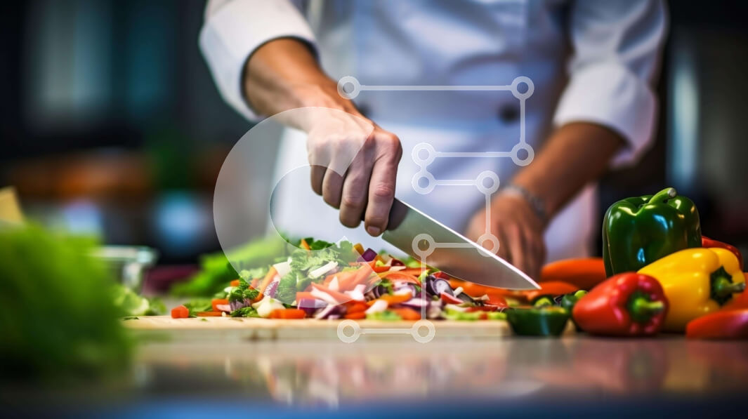 Σετ των 2 Intra Συλλεκτικό Ξύλινο Παζλ Plywood  4mm - Σεφ Κόβει Λαχανικά και Υλικά στην Κουζίνα Σε Ξύλινο Κουτί - Διαστάσεις: 10x10 cm – 25 κομμάτια