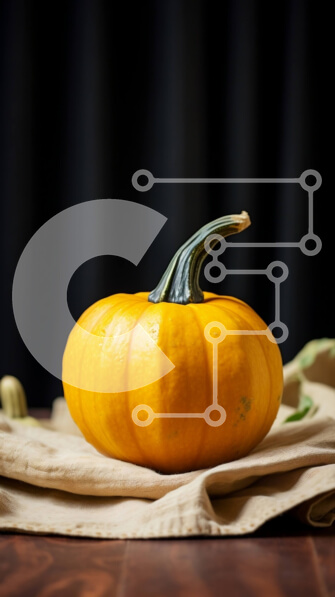 Intra Συλλεκτικό Ξύλινο Παζλ Plywood  4mm - Μικρή κολοκύθα σε ξύλινο τραπέζι με λευκό πανί Σε Ξύλινο Κουτί - Διαστάσεις Puzzle: 10x10 cm – 25 κομμάτια