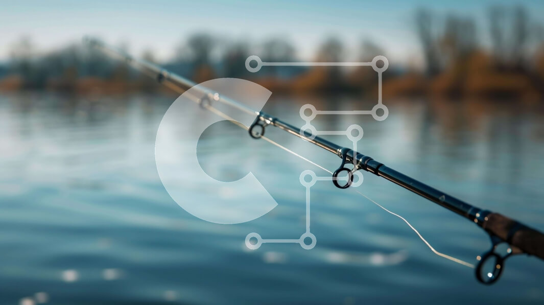 Intra Συλλεκτικό Ξύλινο Παζλ Plywood  4mm - Καλάμι ψαρέματος σε επιφάνεια νερού με δέντρα στο φόντο Σε Ξύλινο Κουτί - Διαστάσεις: 10x10 cm – 25 κομμάτια