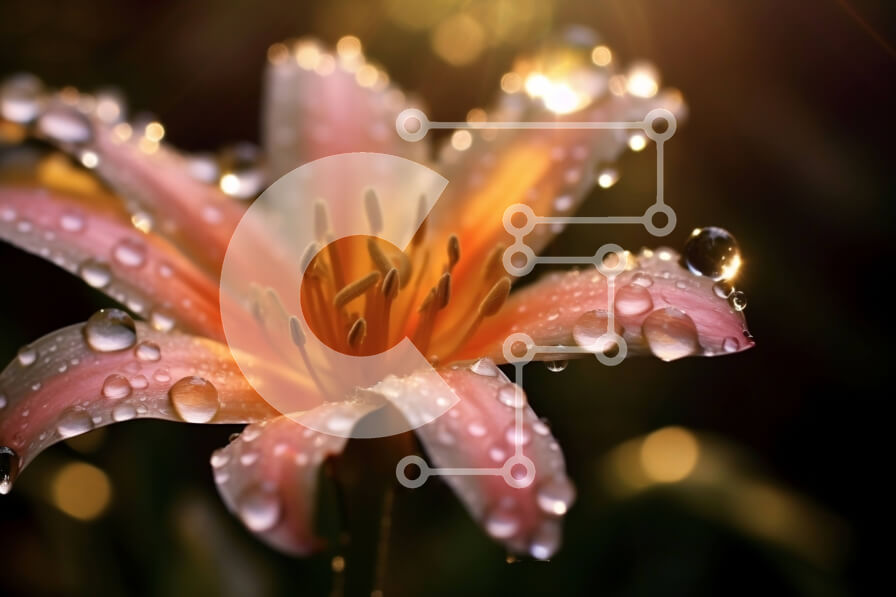 Intra Συλλεκτικό Ξύλινο Παζλ Plywood  4mm - Εκπληκτική φωτογραφία ενός ροζ νούφαρου με σταγονίδια δροσιάς Σε Ξύλινο Κουτί - Διαστάσεις: 10x10 cm – 25 κομμάτια