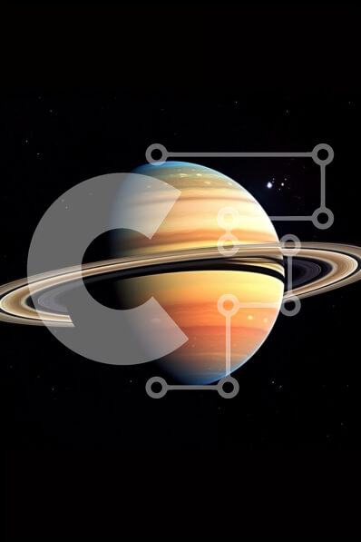 Intra Συλλεκτικό Ξύλινο Παζλ Plywood  4mm - Μια εκπληκτική εικόνα του Κρόνου, του Έκτου Πλανήτη από τον Ήλιο Σε Ξύλινο Κουτί - Διαστάσεις Puzzle: 10x10 cm – 25 κομμάτια