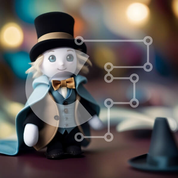 Intra Συλλεκτικό Ξύλινο Παζλ Plywood  4mm - Ρεαλιστική φιγούρα παιχνιδιού ενός άνδρα με καπέλο και ακρωτήριο Σε Ξύλινο Κουτί - Διαστάσεις: 10x10 cm – 25 κομμάτια