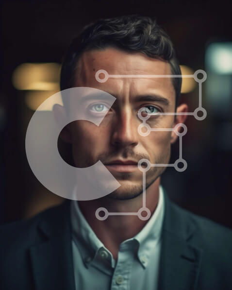 Intra Συλλεκτικό Ξύλινο Παζλ Plywood  4mm - Επαγγελματίας επιχειρηματίας με σοβαρή έκφραση Σε Ξύλινο Κουτί - Διαστάσεις Puzzle: 10x10 cm – 25 κομμάτια