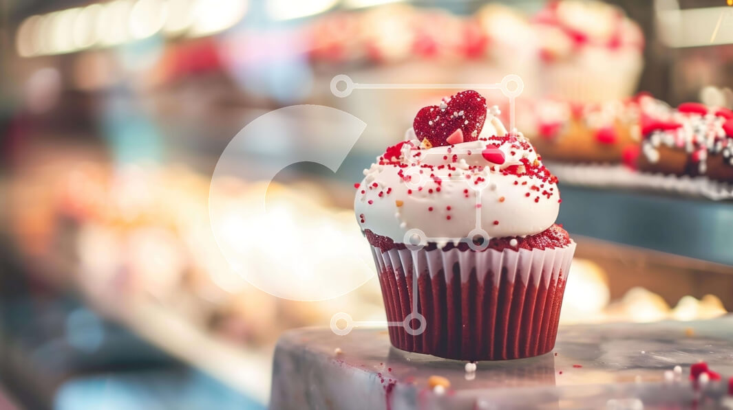 Σετ των 2 Intra Συλλεκτικό Ξύλινο Παζλ Plywood  4mm - Cupcake σε βιτρίνα Σε Ξύλινο Κουτί - Διαστάσεις: 10x10 cm – 25 κομμάτια