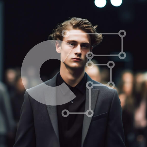 Σετ των 2 Intra Συλλεκτικό Ξύλινο Παζλ Plywood  4mm - Μοντέρνος άντρας που περπατά στον διάδρομο με μαύρο κοστούμι Σε Ξύλινο Κουτί - Διαστάσεις: 10x10 cm – 25 κομμάτια