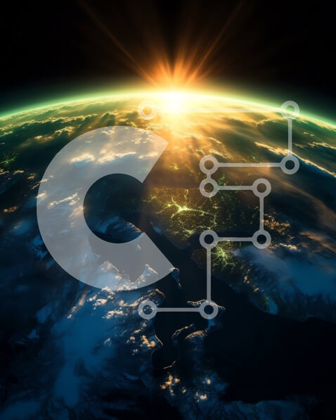 Intra Συλλεκτικό Ξύλινο Παζλ Plywood  4mm - Απίστευτη θέα της Γης από το διάστημα με ζωηρά χρώματα και λαμπερή αύρα Σε Ξύλινο Κουτί - Διαστάσεις Puzzle: 10x10 cm – 25 κομμάτια