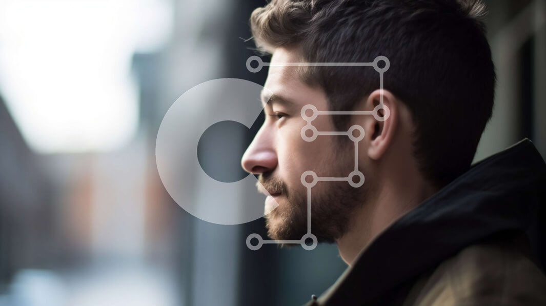 Intra Συλλεκτικό Ξύλινο Παζλ Plywood  4mm - Άνδρας με μαύρο σακάκι και κασκόλ που κοιτάζει έξω από ένα παράθυρο | Φωτογραφία Αρχείου Σε Ξύλινο Κουτί - Διαστάσεις Puzzle: 10x10 cm – 25 κομμάτια