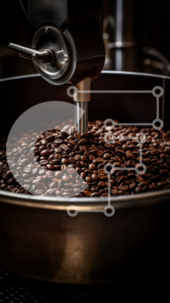 Intra Συλλεκτικό Ξύλινο Παζλ Plywood  4mm - Φιλόξενη εικόνα σκούρων καφέ κόκκων καφέ σε ένα γυαλιστερό μεταλλικό μπολ Σε Ξύλινο Κουτί - Διαστάσεις: 10x10 cm – 25 κομμάτια