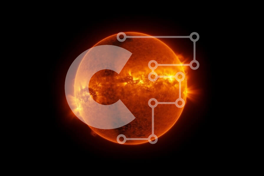 Intra Συλλεκτικό Ξύλινο Παζλ Plywood  4mm - Εκπληκτική εικόνα από κοντά της πύρινης επιφάνειας του Ήλιου και των ηλιακών κηλίδων Σε Ξύλινο Κουτί - Διαστάσεις: 10x10 cm – 25 κομμάτια