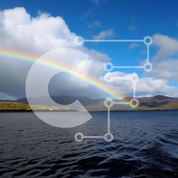 Intra Συλλεκτικό Ξύλινο Παζλ Plywood  4mm - Εκπληκτικό ουράνιο τόξο πάνω από ένα γραφικό ορεινό τοπίο και υδάτινο τοπίο Σε Ξύλινο Κουτί - Διαστάσεις: 10x10 cm – 25 κομμάτια