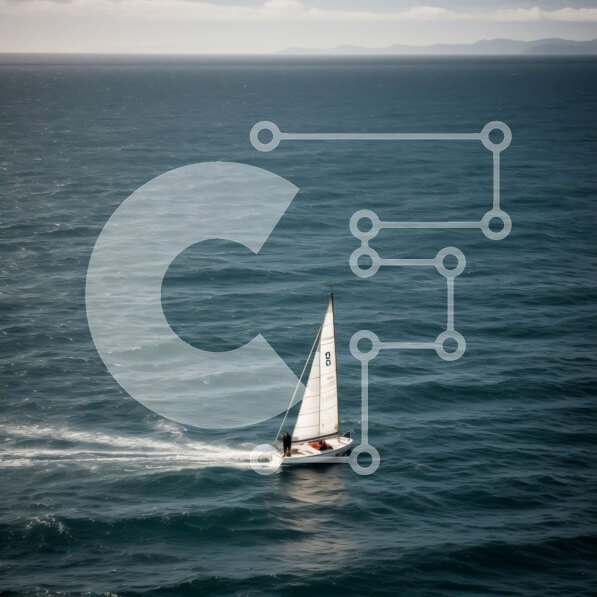 Intra Συλλεκτικό Ξύλινο Παζλ Plywood  4mm - Όμορφη εικόνα ενός μικρού ιστιοφόρου που πλέει στον ανοιχτό ωκεανό Σε Ξύλινο Κουτί - Διαστάσεις: 10x10 cm – 25 κομμάτια