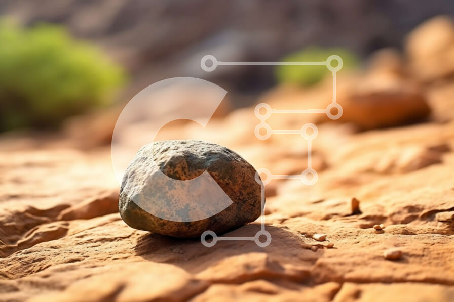 Intra Συλλεκτικό Ξύλινο Παζλ Plywood  4mm - Η τραχιά ομορφιά ενός ερημικού τοπίου με έναν μεγάλο βράχο και καταγάλανους ουρανούς Σε Ξύλινο Κουτί - Διαστάσεις Puzzle: 10x10 cm – 25 κομμάτια