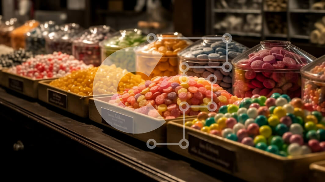 Σετ των 2 Intra Συλλεκτικό Ξύλινο Παζλ Plywood  4mm - Πολύχρωμα και γλυκά βάζα καραμέλας για την επόμενη εκδήλωσή σας Σε Ξύλινο Κουτί - Διαστάσεις: 10x10 cm – 25 κομμάτια