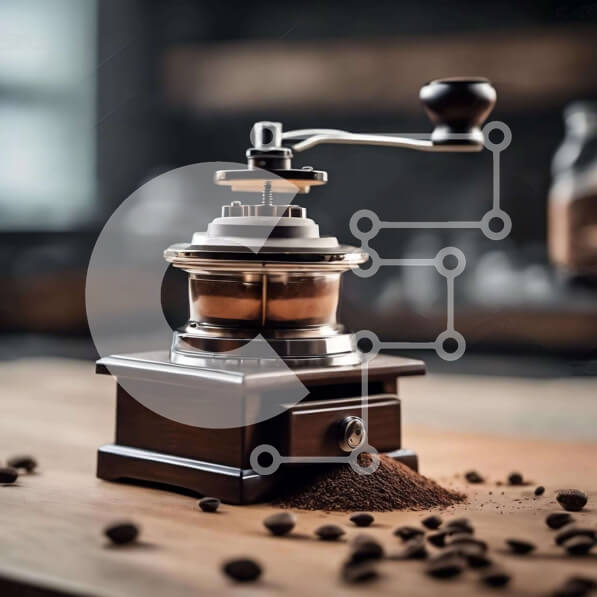 Σετ των 2 Intra Συλλεκτικό Ξύλινο Παζλ Plywood  4mm - Μύλος καφέ με κόκκους καφέ και άδειο βάζο Σε Ξύλινο Κουτί - Διαστάσεις: 10x10 cm – 25 κομμάτια