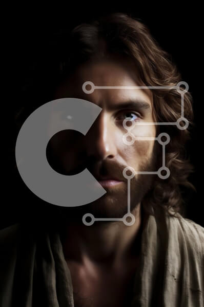 Intra Συλλεκτικό Ξύλινο Παζλ Plywood  4mm - Πορτρέτο ενός άνδρα με μακριά μαλλιά και γένια Σε Ξύλινο Κουτί - Διαστάσεις Puzzle: 10x10 cm – 25 κομμάτια