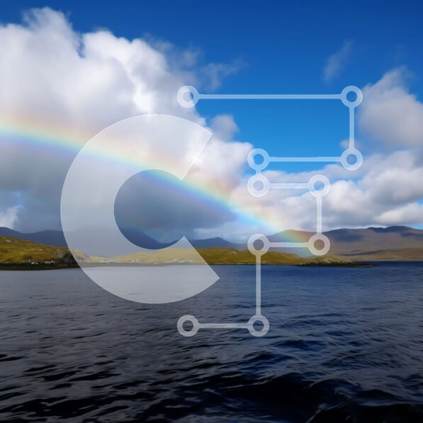 Intra Συλλεκτικό Ξύλινο Παζλ Plywood  4mm - Εκπληκτική φωτογραφία ενός ουράνιου τόξου πάνω από ένα υδάτινο σώμα με βουνά στο φόντο Σε Ξύλινο Κουτί - Διαστάσεις: 10x10 cm – 25 κομμάτια