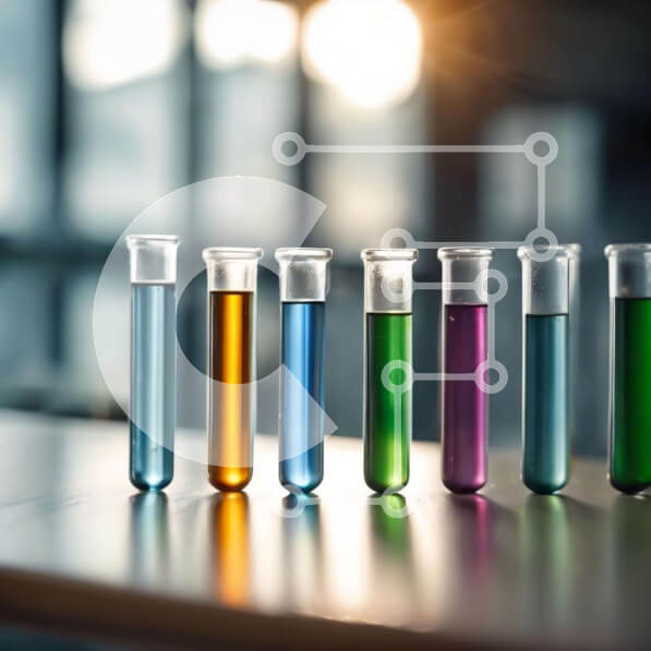 Intra Συλλεκτικό Ξύλινο Παζλ Plywood  4mm - Πολύχρωμοι δοκιμαστικοί σωλήνες για επιστημονική έρευνα Σε Ξύλινο Κουτί - Διαστάσεις Puzzle: 10x10 cm – 25 κομμάτια