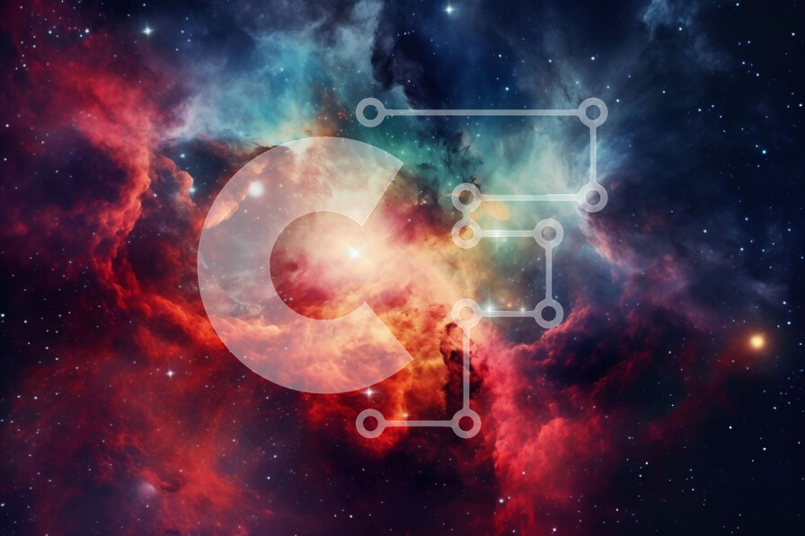 Intra Συλλεκτικό Ξύλινο Παζλ Plywood  4mm - Εκπληκτική εικόνα ενός νεφελώματος στο διάστημα με φωτεινά μπλε και λευκά αστέρια Σε Ξύλινο Κουτί - Διαστάσεις Puzzle: 10x10 cm – 25 κομμάτια