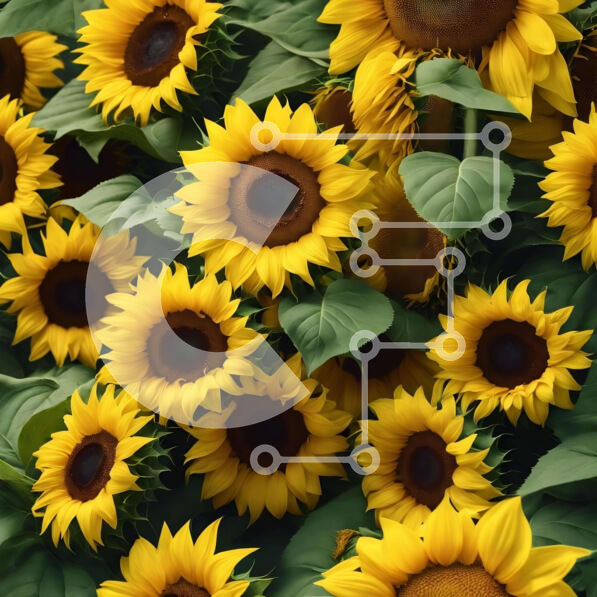 Intra Συλλεκτικό Ξύλινο Παζλ Plywood  4mm - Ζωντανοί κίτρινοι ηλίανθοι με πράσινα φύλλα Σε Ξύλινο Κουτί - Διαστάσεις: 10x10 cm – 25 κομμάτια