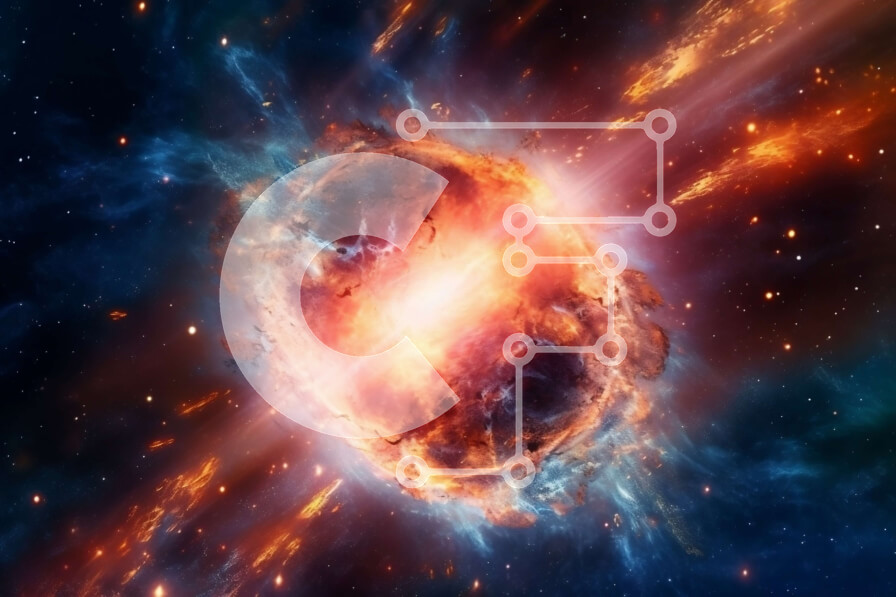 Intra Συλλεκτικό Ξύλινο Παζλ Plywood  4mm - Πολύχρωμο νεφέλωμα με φωτεινά αστέρια στο φόντο Σε Ξύλινο Κουτί - Διαστάσεις: 10x10 cm – 25 κομμάτια