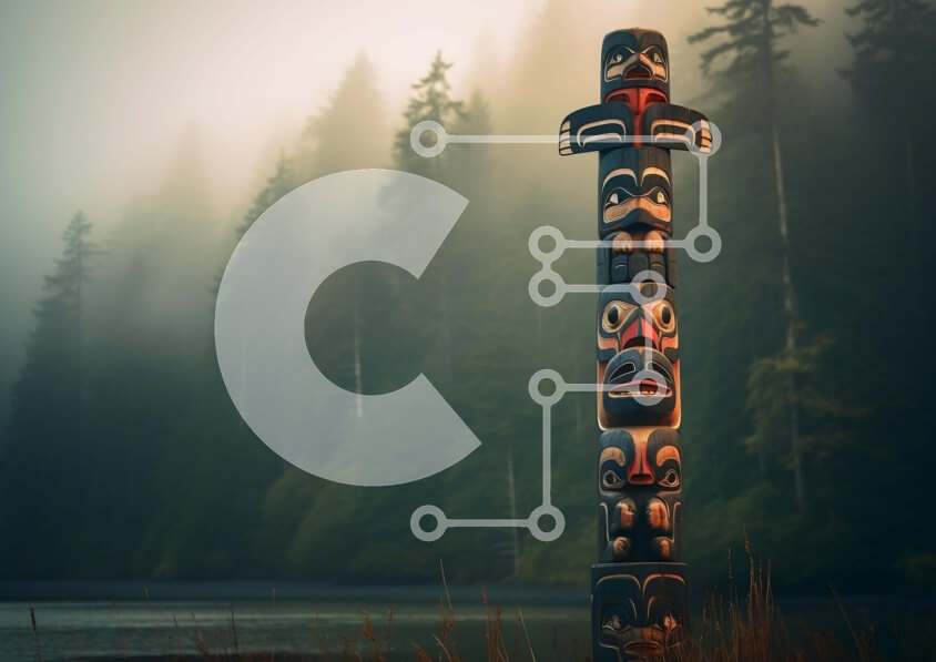 Intra Συλλεκτικό Ξύλινο Παζλ Plywood  4mm - Ξύλινος πόλος τοτέμ στη φύση Σε Ξύλινο Κουτί - Διαστάσεις: 10x10 cm – 25 κομμάτια