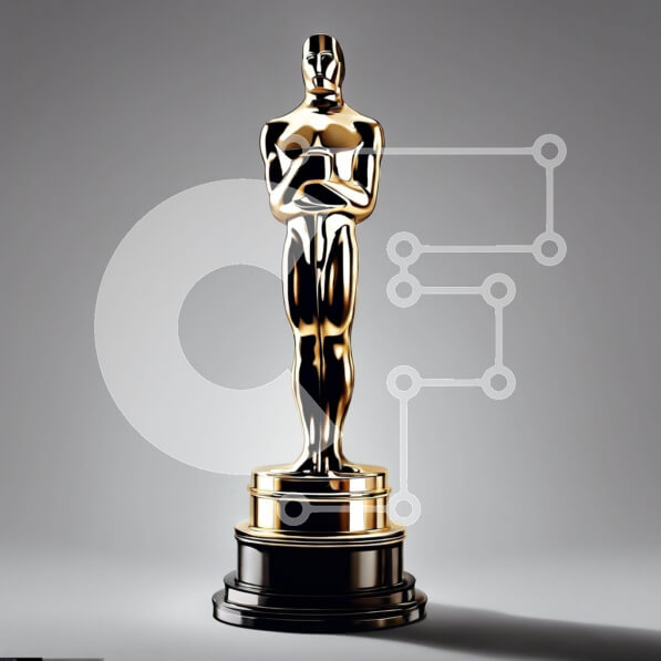 Intra Συλλεκτικό Ξύλινο Παζλ Plywood  4mm - Χρυσό άγαλμα Όσκαρ σε γκρι φόντο Σε Ξύλινο Κουτί - Διαστάσεις: 10x10 cm – 25 κομμάτια