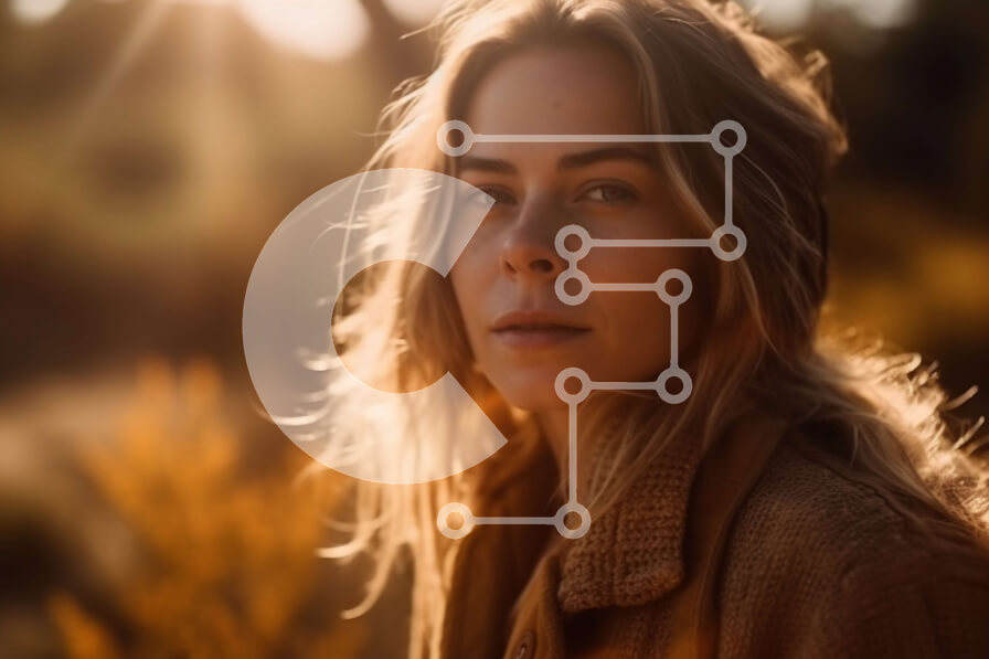 Intra Συλλεκτικό Ξύλινο Παζλ Plywood  4mm - Εκπληκτική εικόνα μιας γυναίκας σε ένα χωράφι στο ηλιοβασίλεμα Σε Ξύλινο Κουτί - Διαστάσεις Puzzle: 10x10 cm – 25 κομμάτια