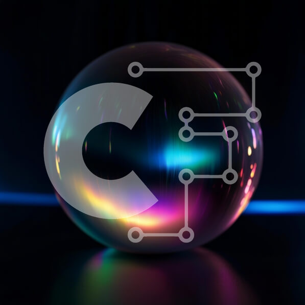 Intra Συλλεκτικό Ξύλινο Παζλ Plywood  4mm - Δονούμενη εικόνα μιας πολύχρωμης λαμπερής μπάλας σε μια σκοτεινή επιφάνεια Σε Ξύλινο Κουτί - Διαστάσεις Puzzle: 10x10 cm – 25 κομμάτια