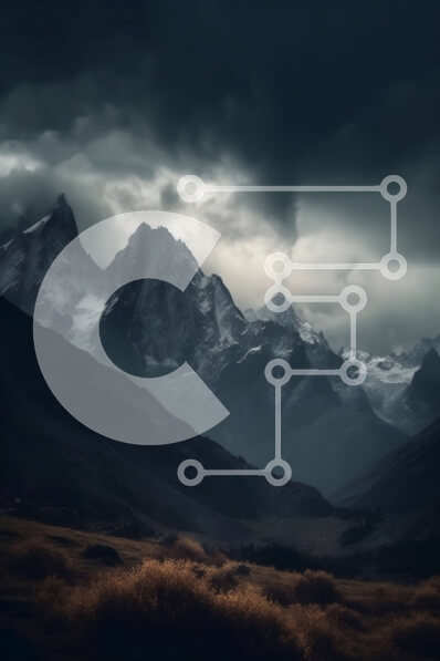 Σετ των 2 Intra Συλλεκτικό Ξύλινο Παζλ Plywood  4mm - Κυκλοφοριακό τοπίο των χιονισμένων βουνών σε μια θυελλώδη ημέρα Σε Ξύλινο Κουτί - Διαστάσεις: 10x10 cm – 25 κομμάτια