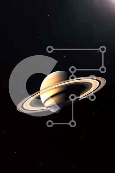 Intra Συλλεκτικό Ξύλινο Παζλ Plywood  4mm - Εκπληκτική εικόνα του Κρόνου, του δεύτερου μεγαλύτερου πλανήτη στο ηλιακό μας σύστημα Σε Ξύλινο Κουτί - Διαστάσεις Puzzle: 10x10 cm – 25 κομμάτια