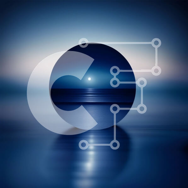 Intra Συλλεκτικό Ξύλινο Παζλ Plywood  4mm - Αφηρημένη εικόνα της μπλε σφαίρας με την αντανάκλαση του φεγγαριού Σε Ξύλινο Κουτί - Διαστάσεις Puzzle: 10x10 cm – 25 κομμάτια