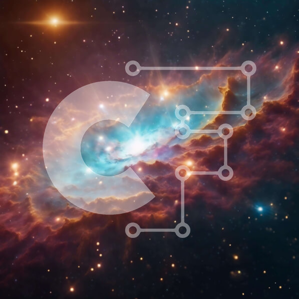 Intra Συλλεκτικό Ξύλινο Παζλ Plywood  4mm - Νεφέλωμα Ωρίωνα στον νυχτερινό ουρανό - Εικόνα του διαστημικού τηλεσκοπίου Hubble Σε Ξύλινο Κουτί - Διαστάσεις Puzzle: 10x10 cm – 25 κομμάτια