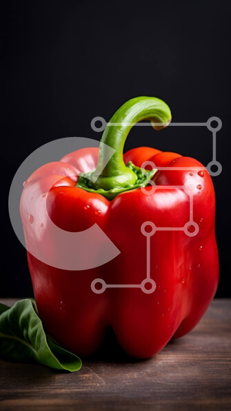 Intra Συλλεκτικό Ξύλινο Παζλ Plywood  4mm - Κόκκινη πιπεριά σε ξύλινη επιφάνεια Σε Ξύλινο Κουτί - Διαστάσεις: 10x10 cm – 25 κομμάτια