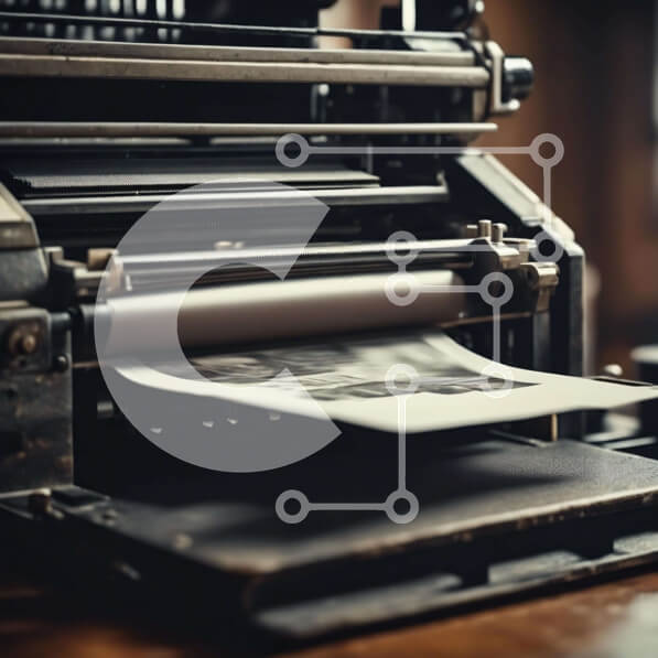 Intra Συλλεκτικό Ξύλινο Παζλ Plywood  4mm - Παλιομοδίτικη γραφομηχανή με φύλλο χαρτιού Σε Ξύλινο Κουτί - Διαστάσεις: 10x10 cm – 25 κομμάτια